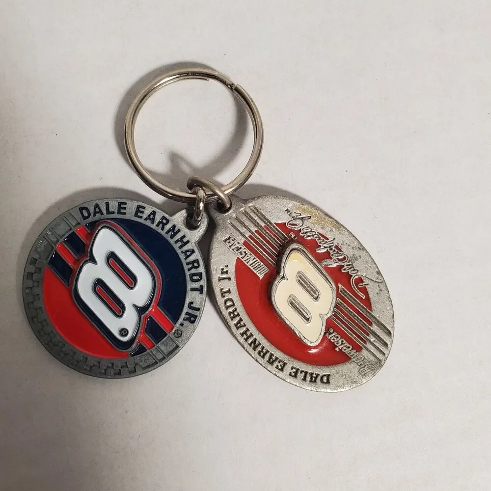 Dale Earnhardt‎ Jr NASCAR Keychains Lot of 2 Budweiser #8 Collectible Vintage